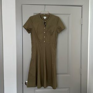 J. Crew army green shirtdress